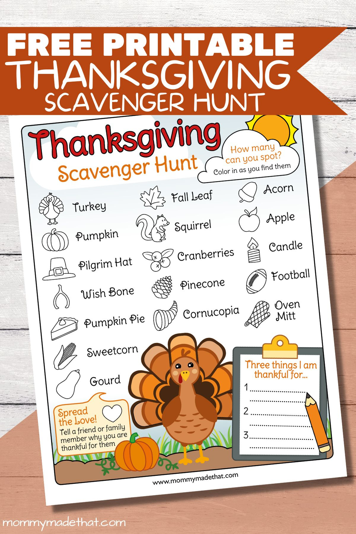 The Best Thanksgiving Scavenger Hunt (Free Printable!) with regard to Thanksgiving Photo Scavenger Hunt Free Printable