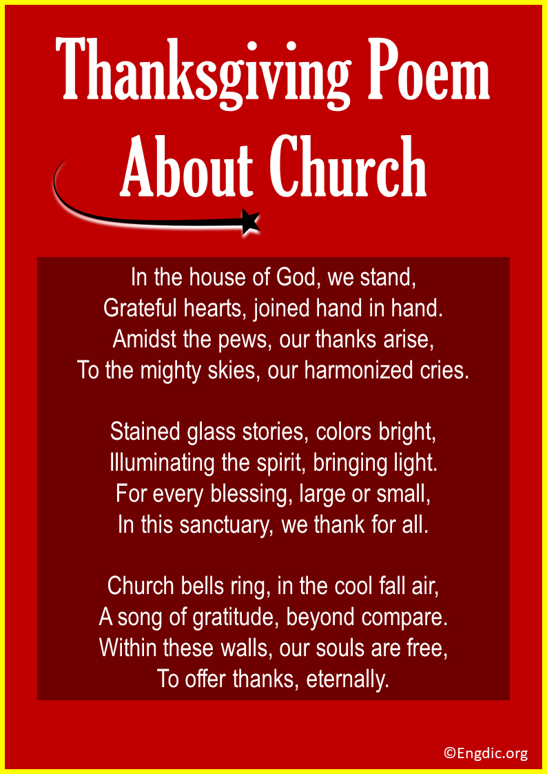 Top 10 Thanksgiving Poems For Church &amp;amp; Christians - Engdic intended for Thanksgiving Day Poems For Church