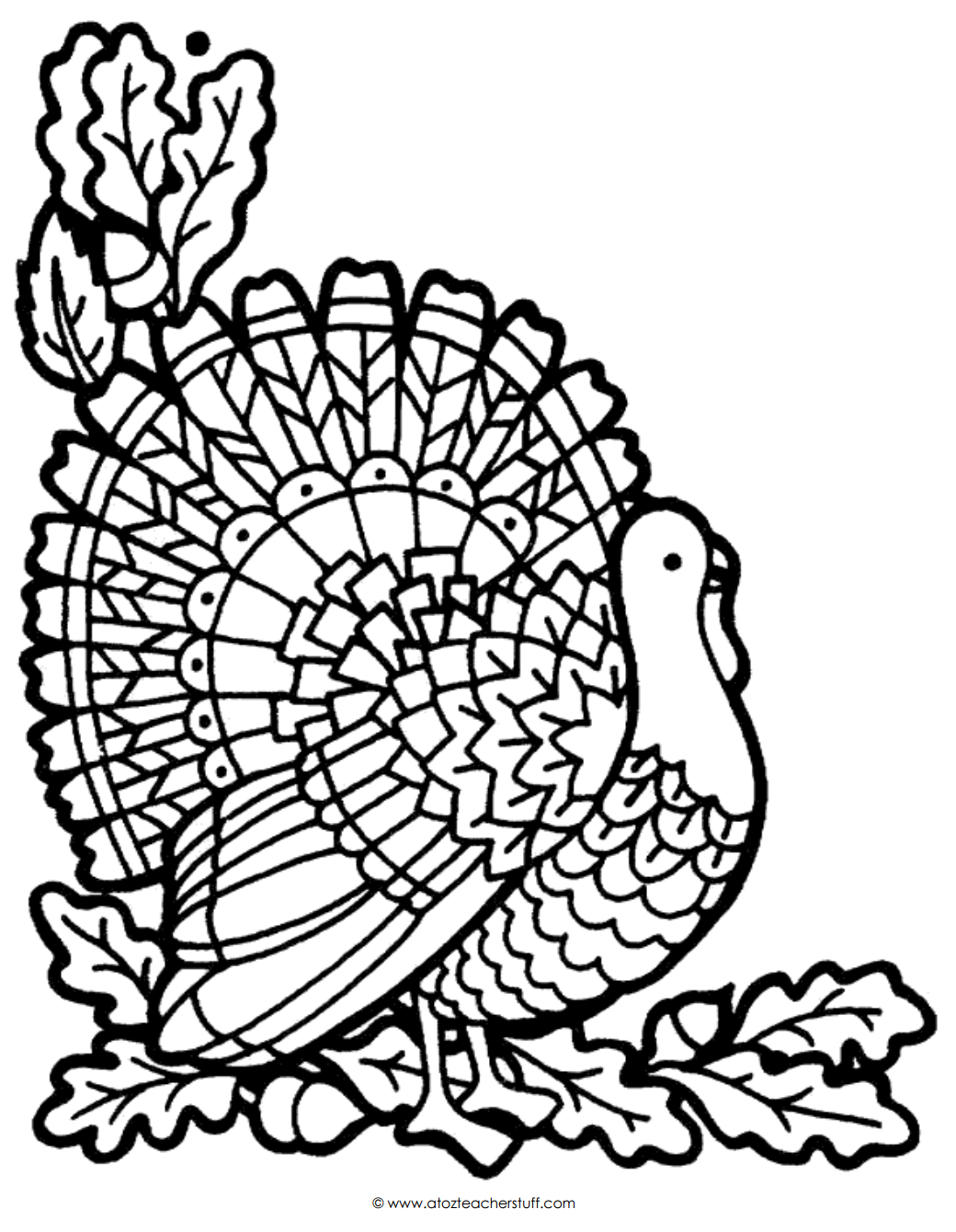 Turkey Coloring Page | A To Z Teacher Stuff Printable Pages And inside Turkey Color Page Printable
