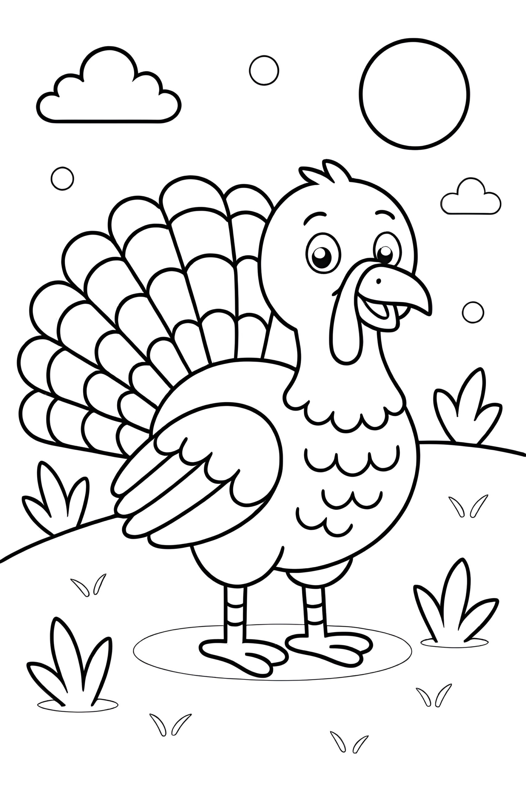Turkey Coloring Pages For Kids | Coloring Pages Mimi Panda pertaining to Turkey Color Pages Printable