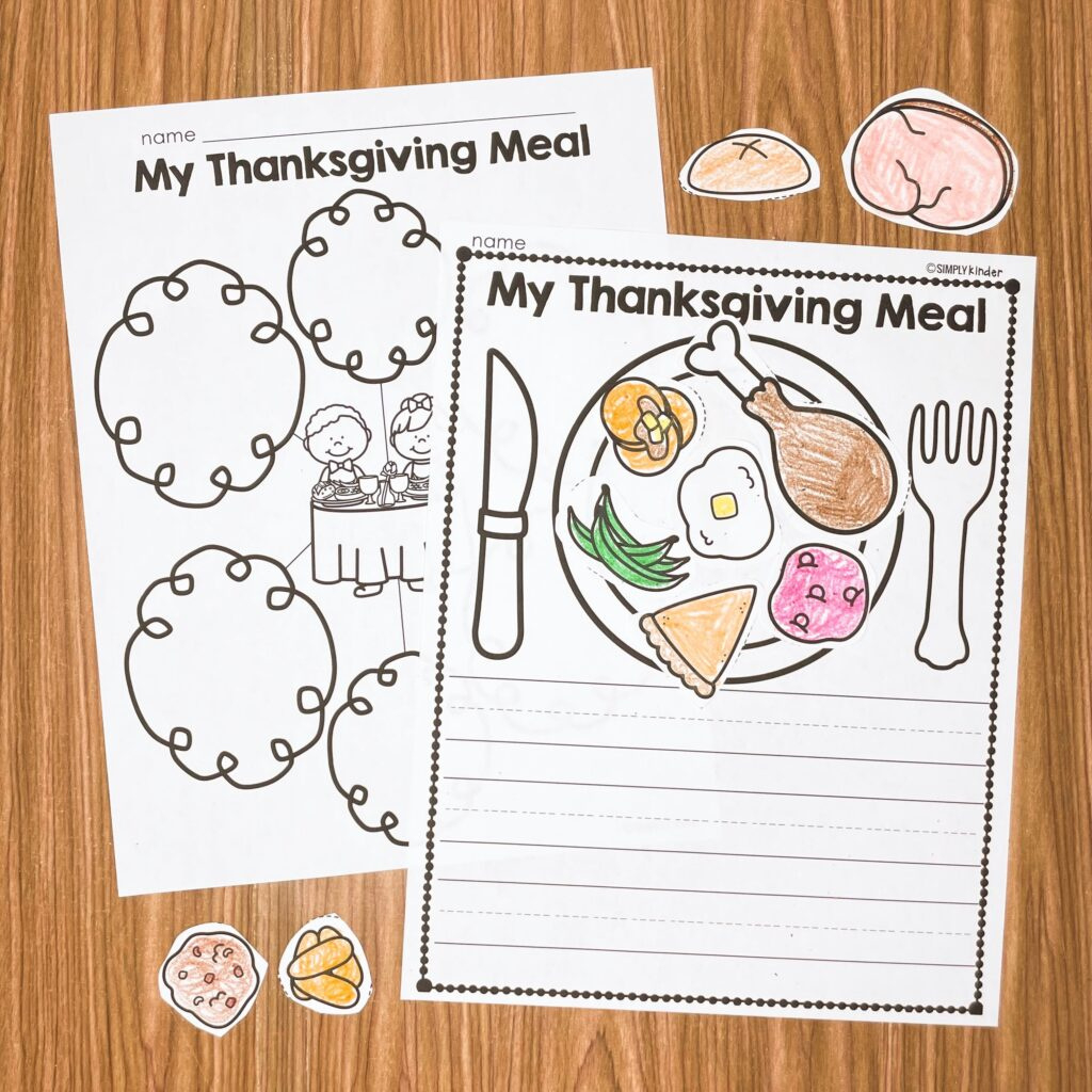 Turkey Dinner Craft - Simply Kinder intended for Printable Thanksgiving Plate Craft