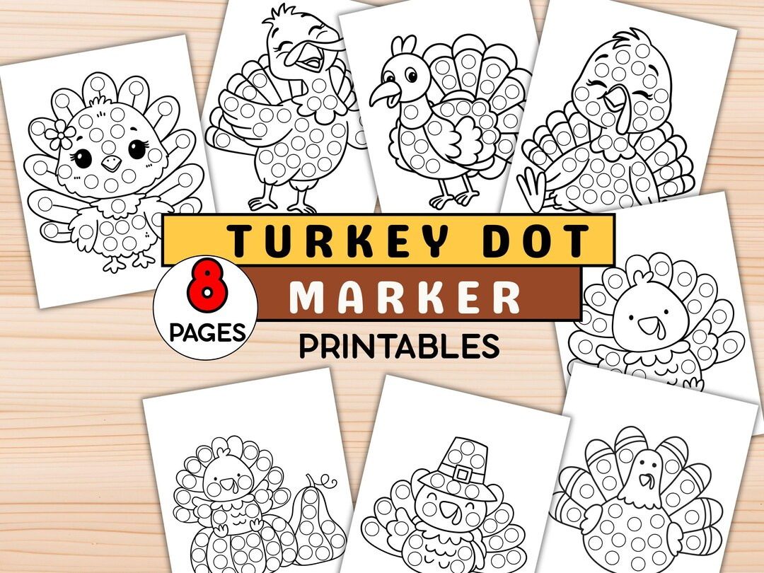 Turkey Dot Marker Printables | Thanksgiving Do A Dot Pages For with Turkey Dot Marker Printable