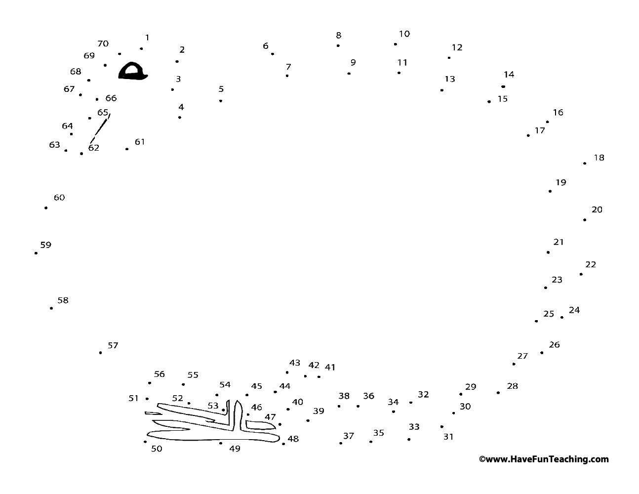 Turkey Dot To Dot Worksheet - Have Fun Teaching pertaining to Turkey Dot To Dot Free Printables