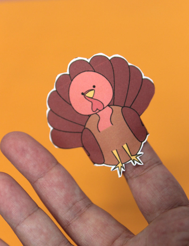 Turkey Finger Puppet Printable * Moms And Crafters within Thanksgiving Finger Puppets Printables