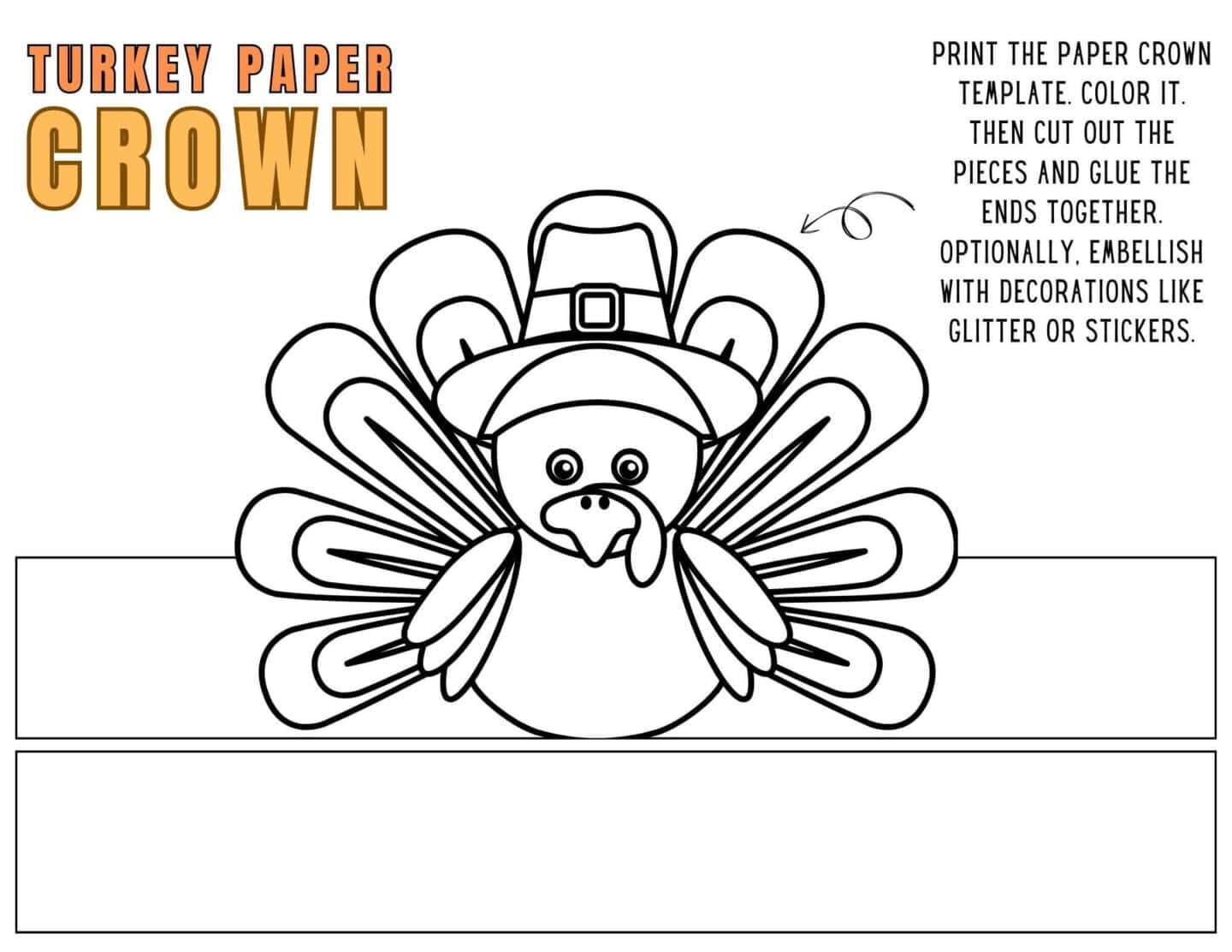Turkey Hat Template Free Printable Hat Template Printable Hat with Free Printable Turkey Hat Template