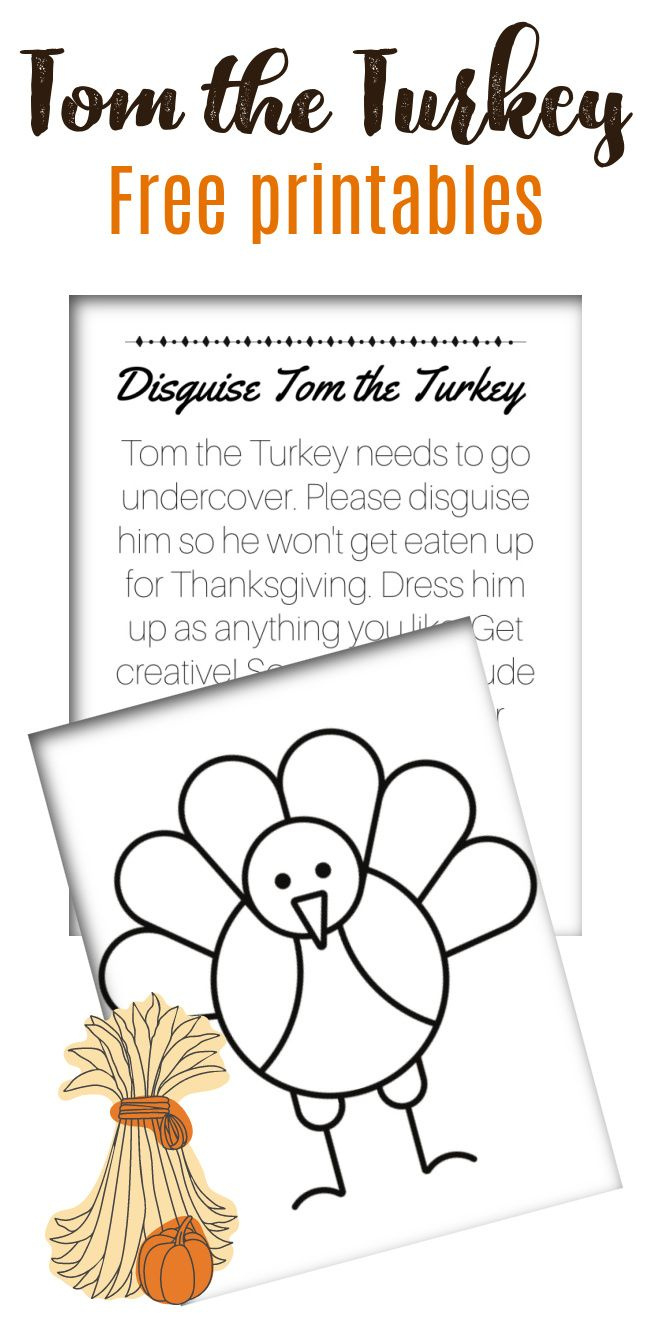 Turkey In Disguise Free Printables within Disguise Tom Turkey Printable