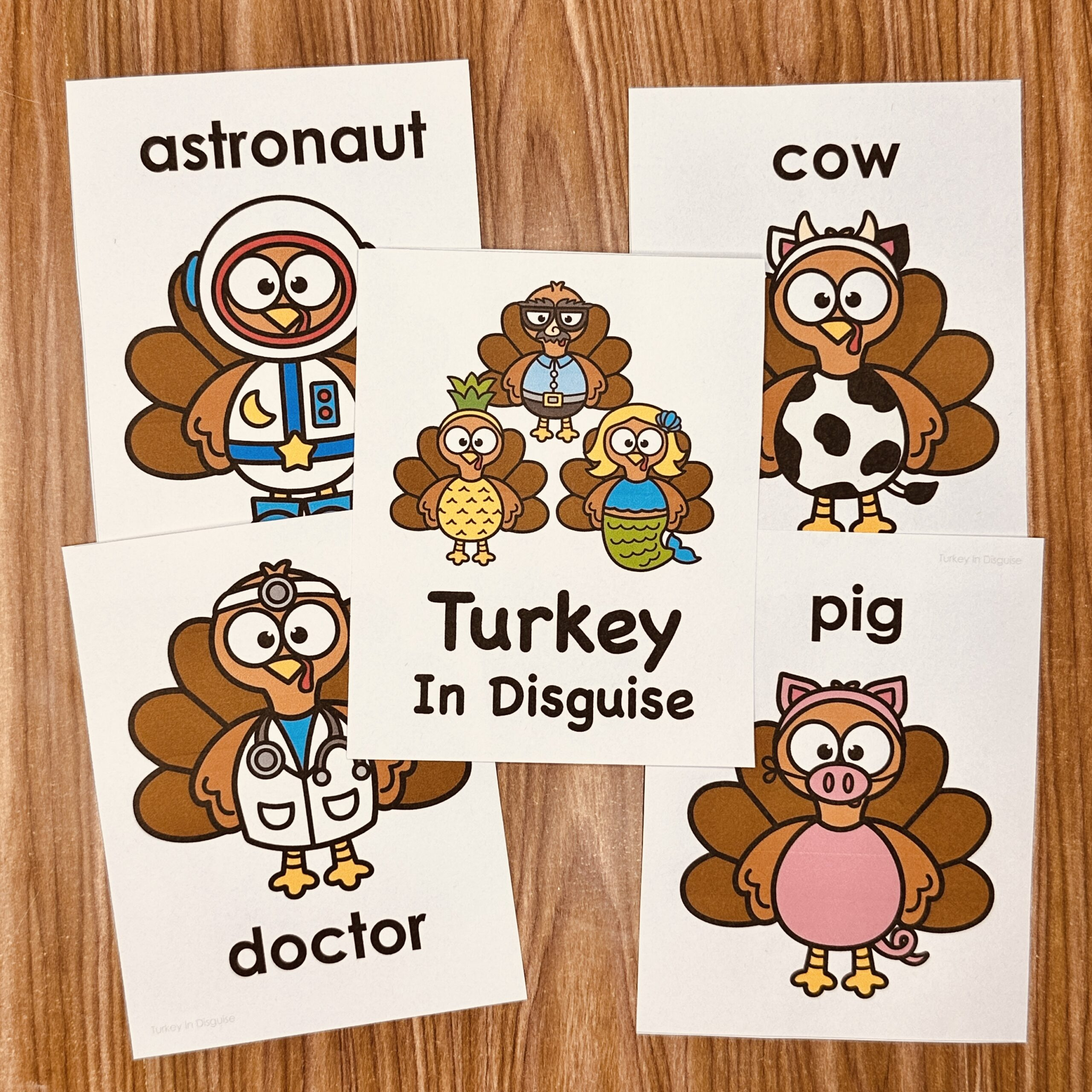 Turkey In Disguise Vocabulary Printables - Simply Kinder + pertaining to Disguise A Turkey Printable Ideas