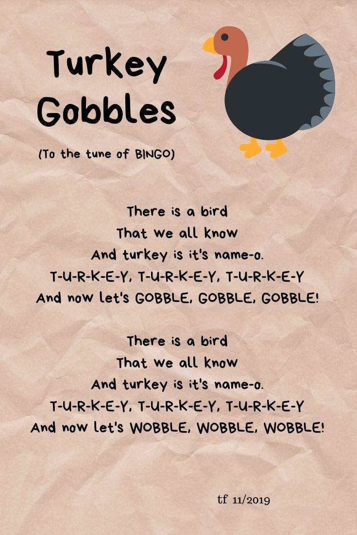 Turkey Song Or Rhyme throughout Thanksgiving Songs And Poems For Kindergarten