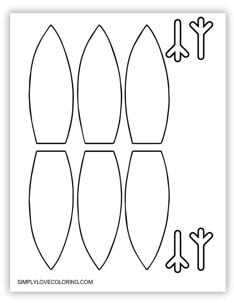 Turkey Templates (Free Pdf Printables) – Simply Love Coloring for Turkey Feathers Template Printable