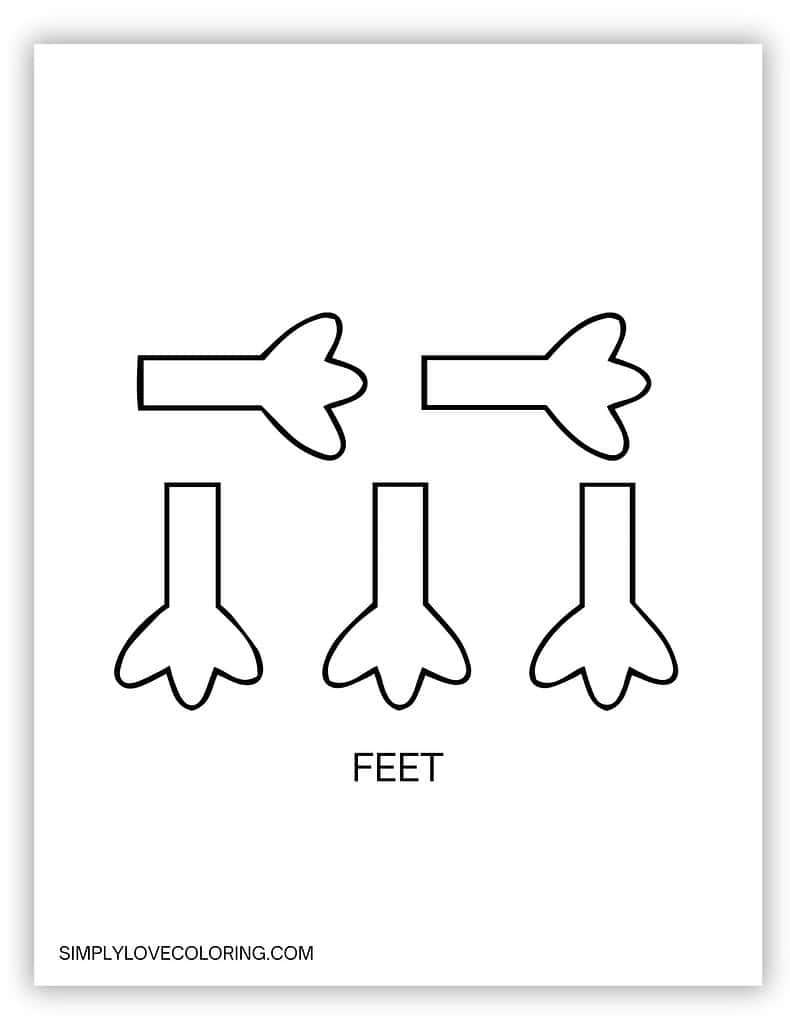 Turkey Templates (Free Pdf Printables) – Simply Love Coloring inside Free Printable Turkey Feet Template