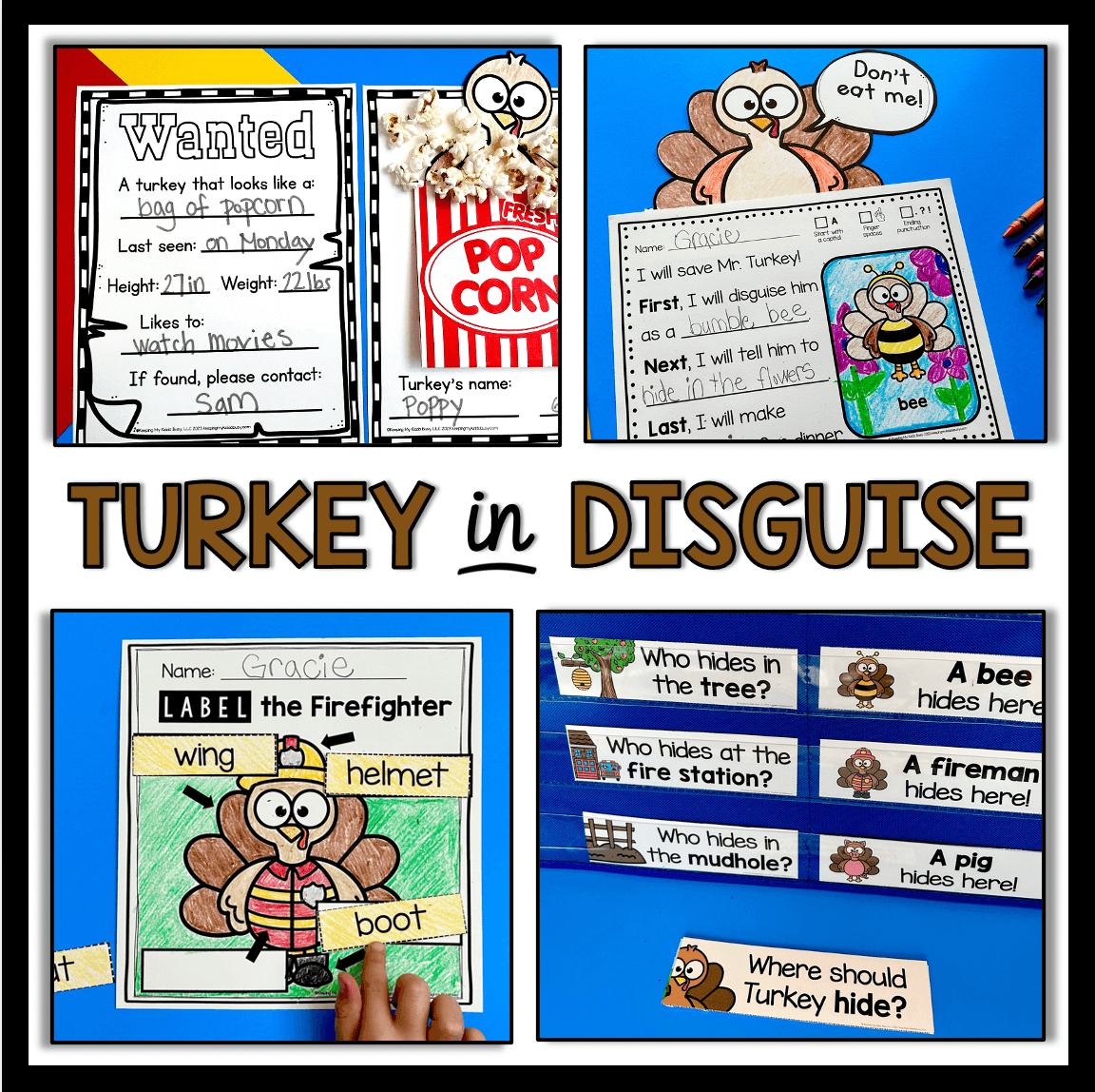 Turkey Trouble Activities And Crafts - Free Worksheets For pertaining to Turkey In Disguise Lesson Plan