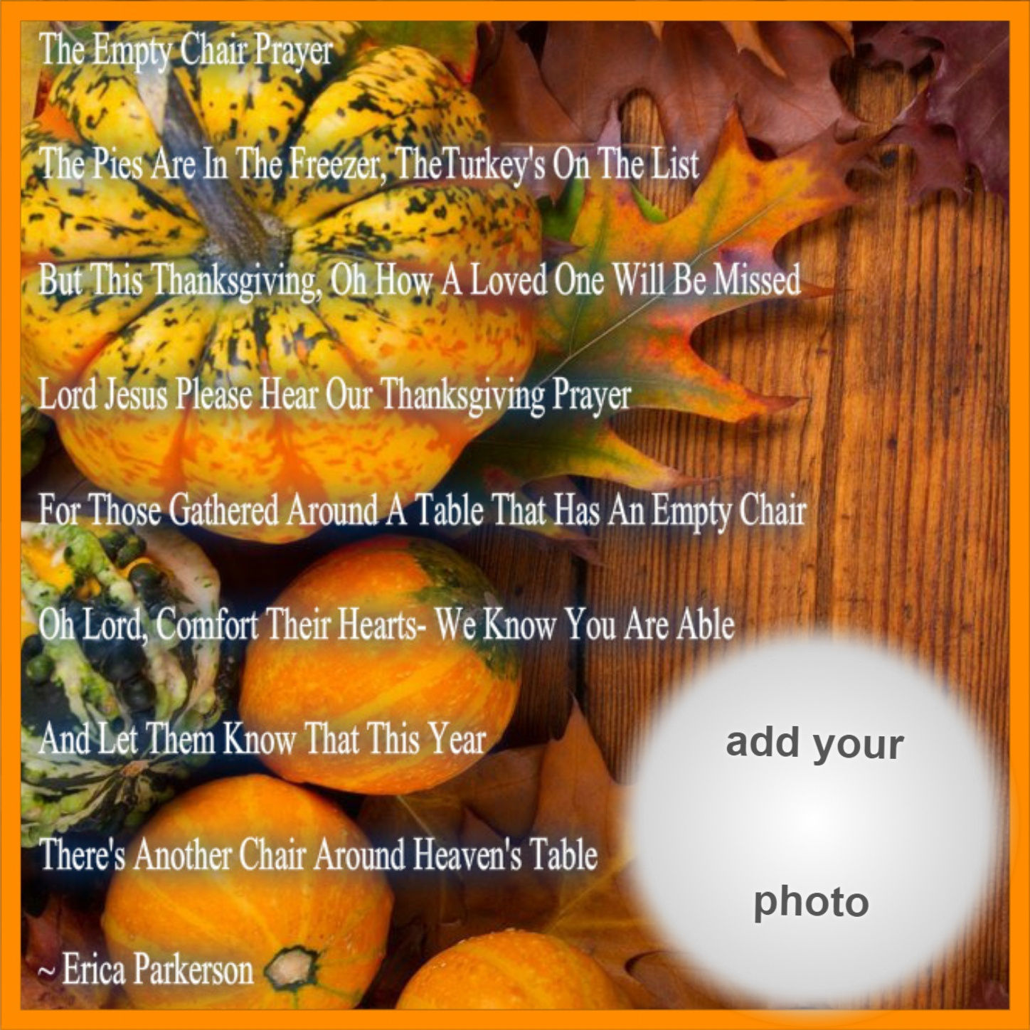 Zostream - Heavenly Holidays - Thanksgiving Empty Chair Prayer In intended for The Empty Chair Thanksgiving Poem