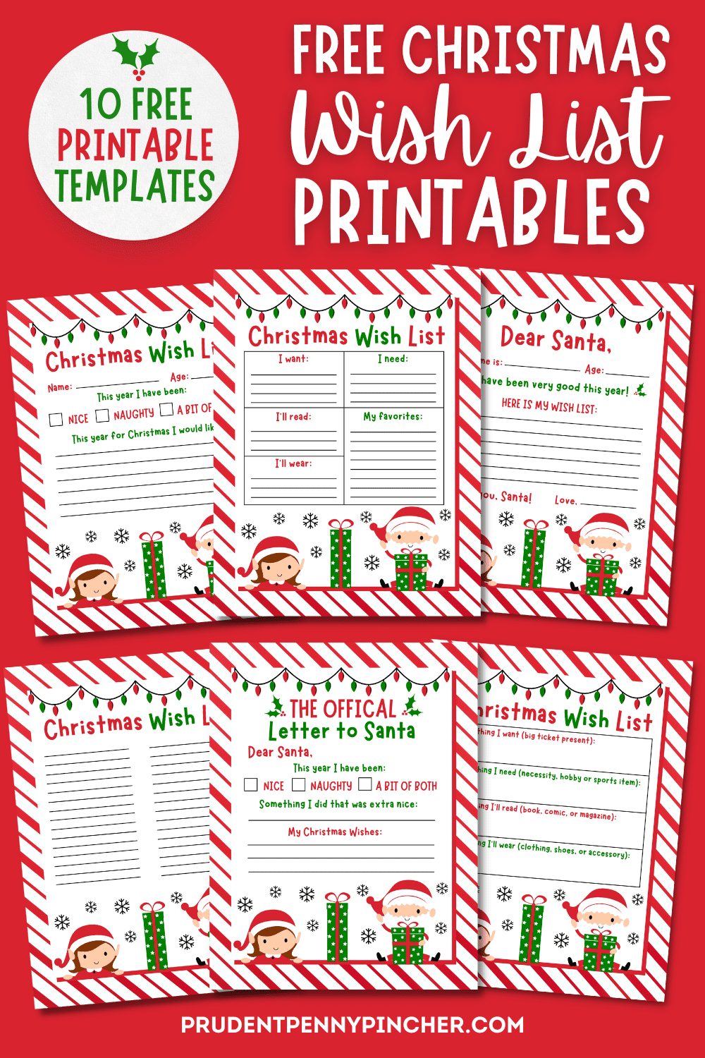 10 Free Christmas Wish List Printables For Kids - Prudent Penny for My Christmas Wish List Free Printable