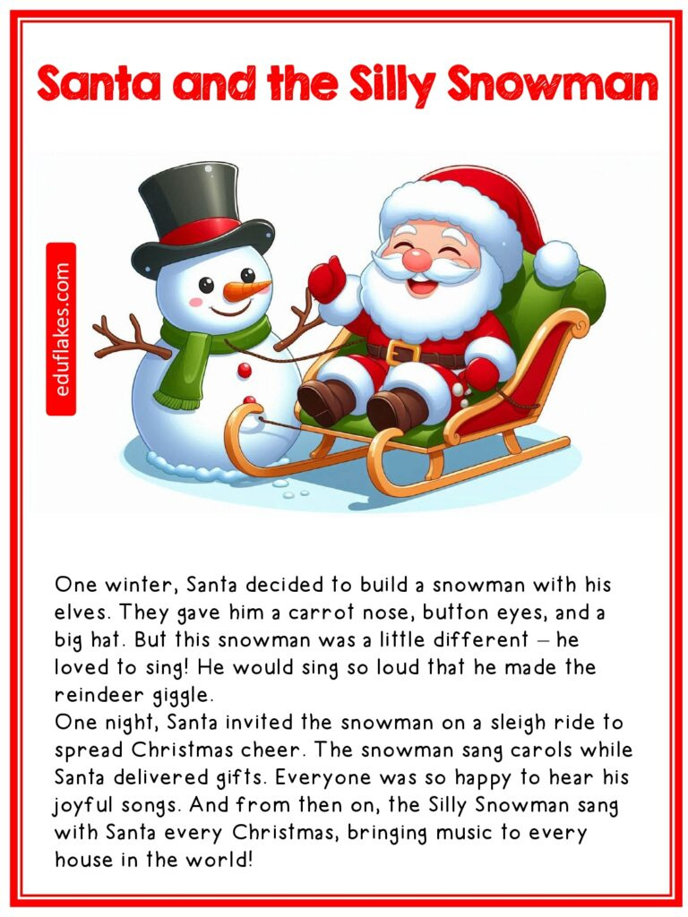 10 Kindergarten Christmas Bedtime Stories Free Pdf - Eduflakes with Free Printable Christmas Short Stories