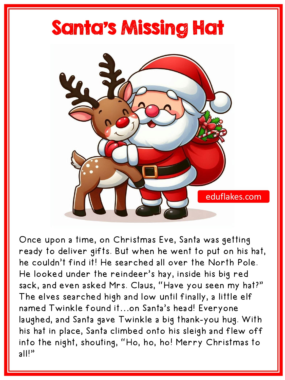 10 Kindergarten Christmas Bedtime Stories Free Pdf - Eduflakes with regard to Free Printable Christmas Short Stories