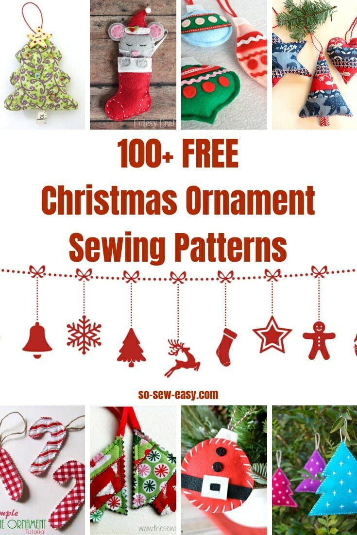 100+ Free Christmas Ornament Sewing Patterns | So Sew Easy regarding Free Printable Christmas Sewing Patterns