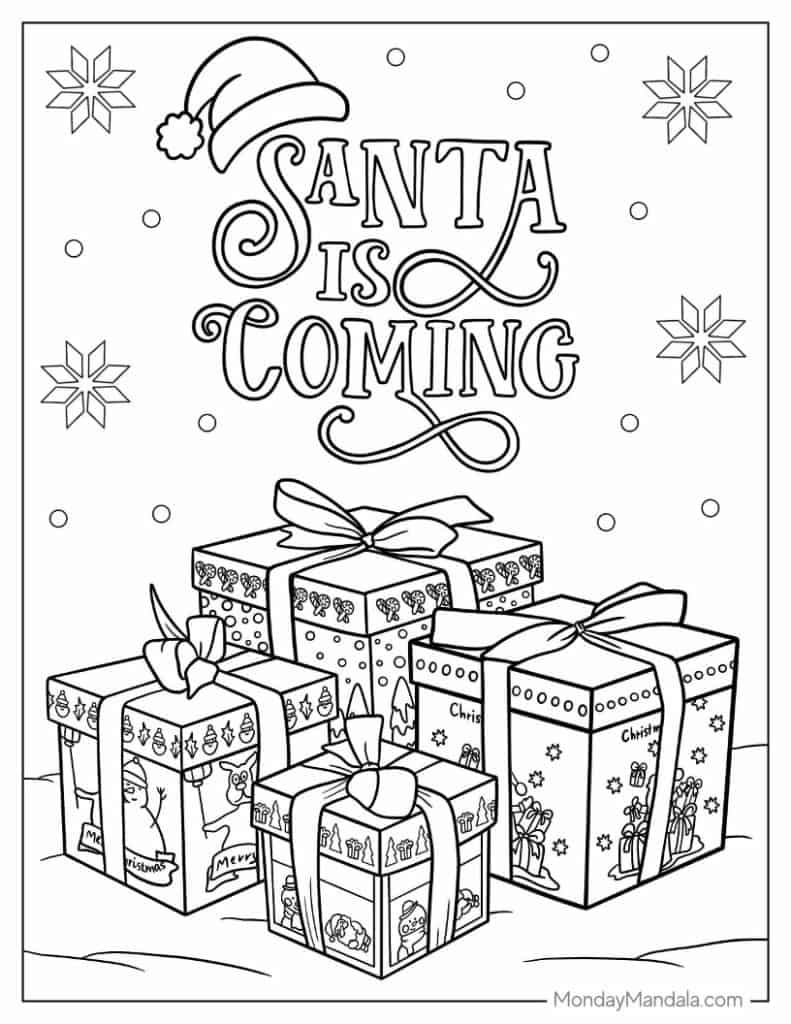 1,000 Christmas Coloring Pages (Free Pdf Printables) pertaining to Free Printable Christmas Page