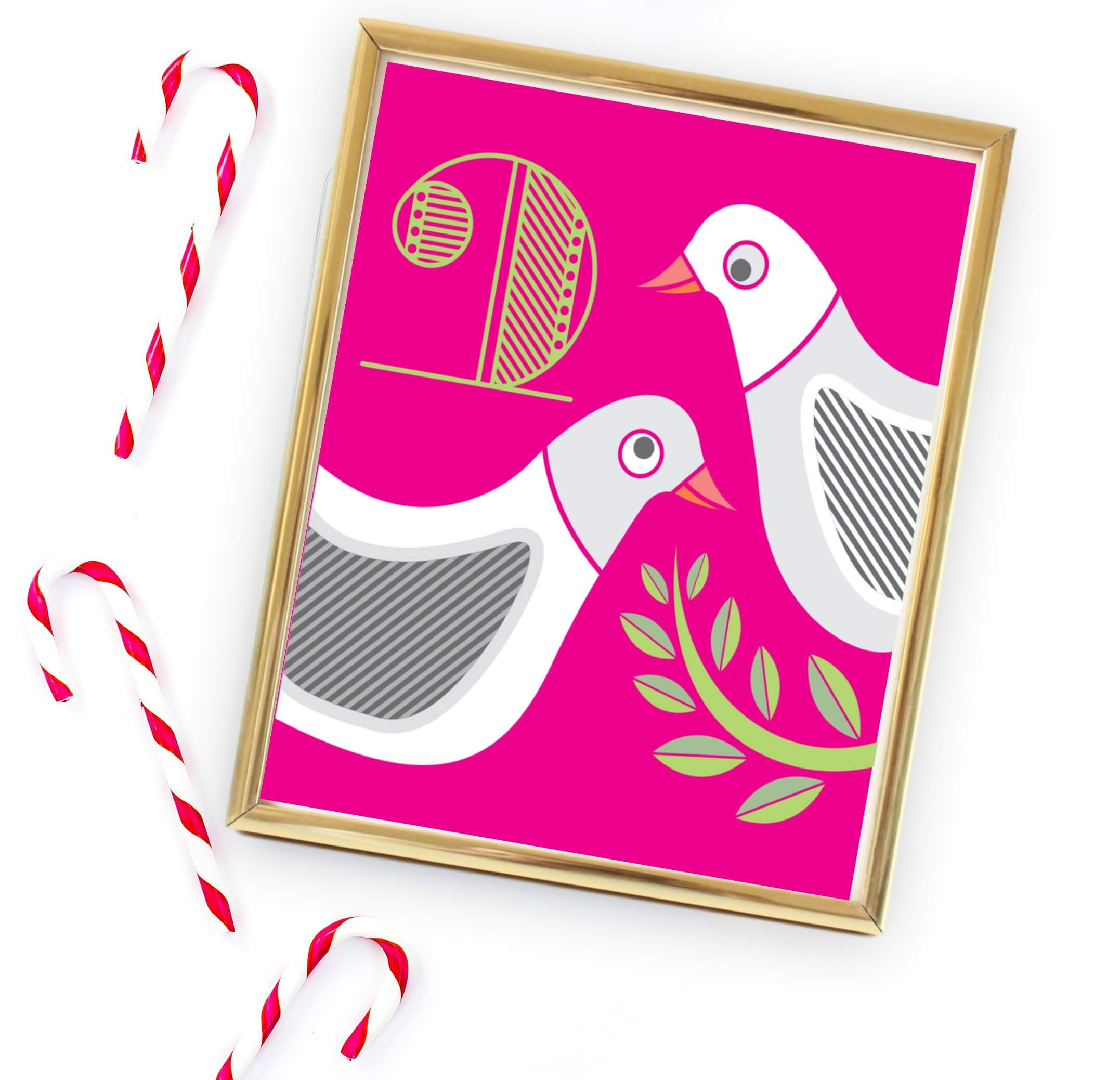 12 Days Of Christmas Printables: Free Christmas Printable Wall Art in Free Printable 12 Days Of Christmas Individual Pictures