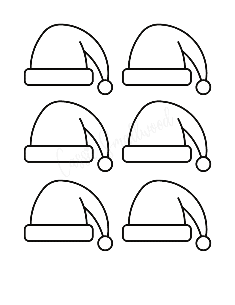 17 Cute Winter Hat Templates And Coloring Pages - Cassie Smallwood with regard to Free Printable Christmas Hats