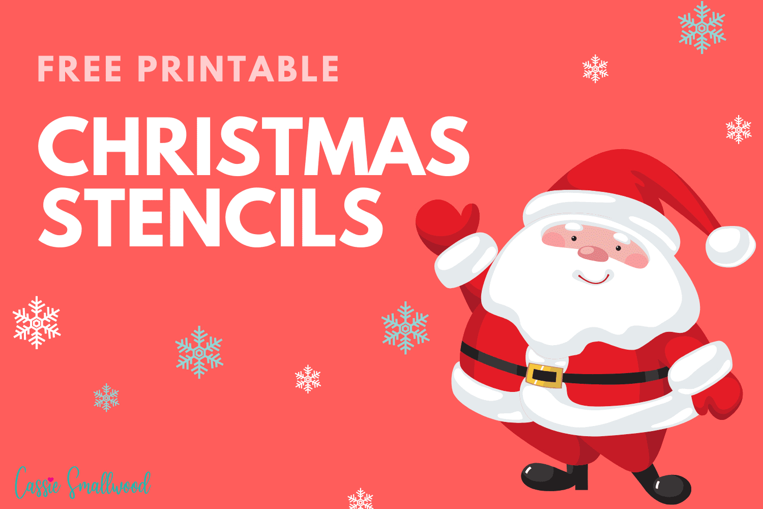 175+ Insanely Cute Printable Christmas Stencils - Cassie Smallwood intended for Free Printable Merry Christmas Stencils