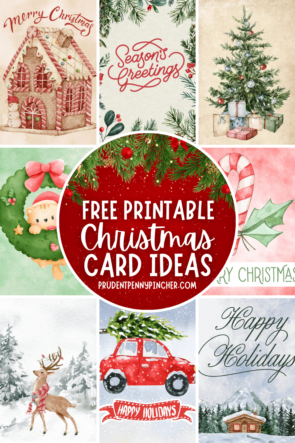 20 Free Christmas Printable Cards - Prudent Penny Pincher intended for Free Printable Christmas Card with Pictures