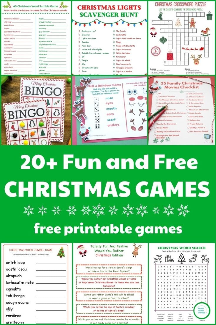 20+ Free Printable Christmas Games For The Whole Family within Fun Printable Christmas Games