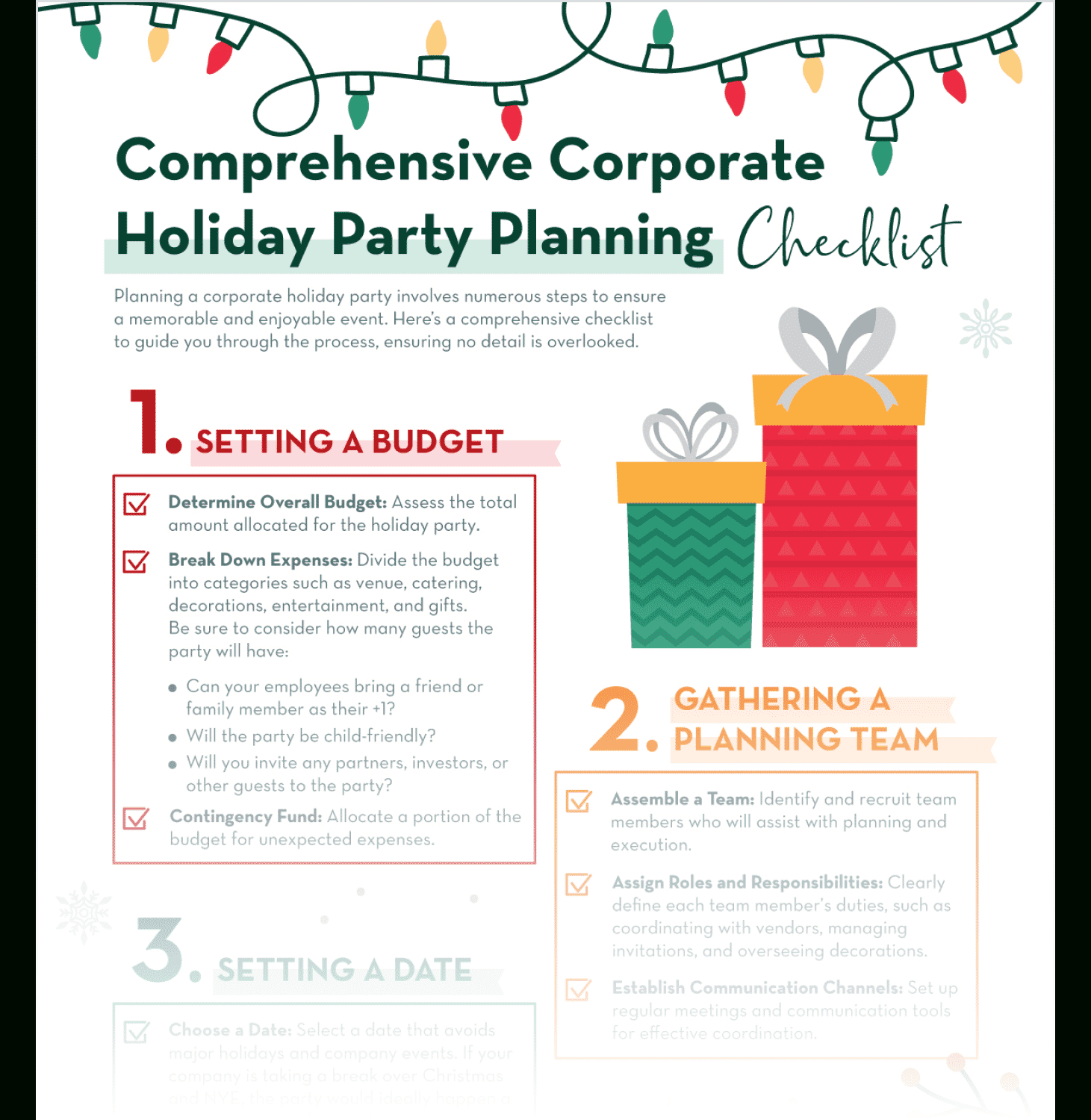 2025 Corporate Christmas Party Planning Checklist (+ Free Template regarding Printable Christmas Party Planning Checklist