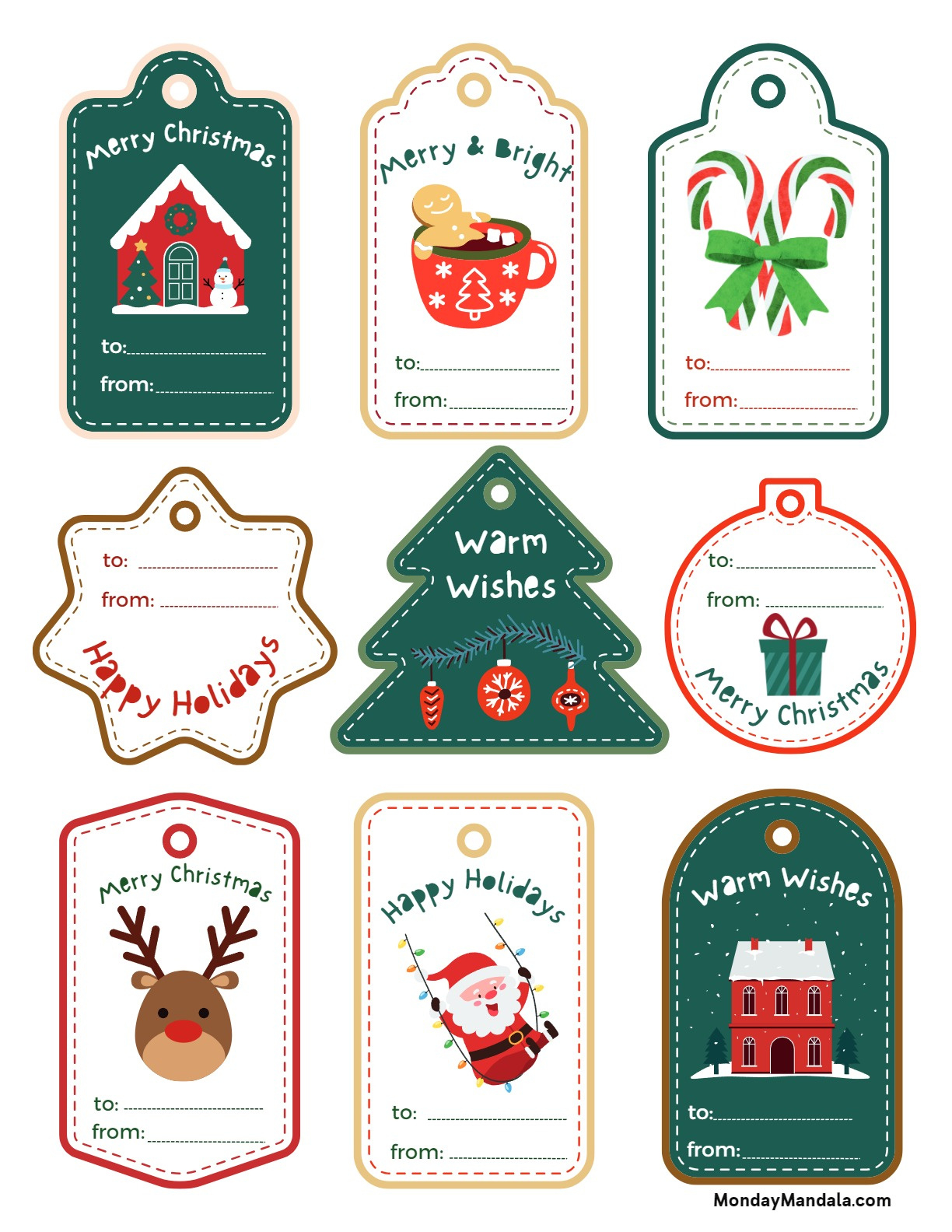 25 Free Printable Christmas Gift Tags | Baking You Happier throughout Free Editable Printable Christmas Tags