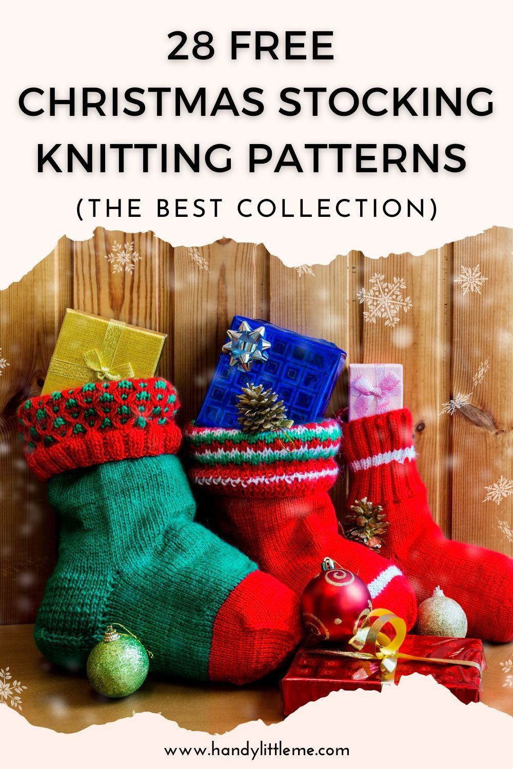 28 Free Christmas Stocking Knitting Patterns (The Best) - Handy regarding Knitted Christmas Stocking Patterns Free Printable