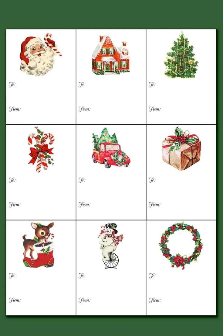 29 Fun And Festive Free Printable Christmas Gift Tags in Free Printable Christmas Labels Printable