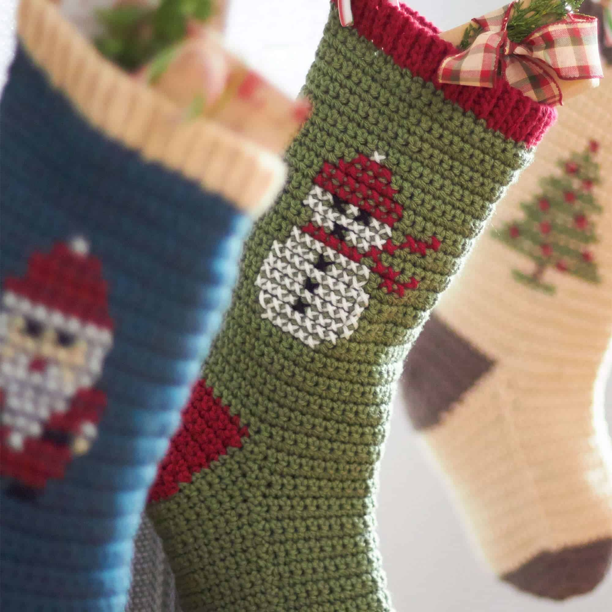 30 Free Crochet Christmas Stocking Patterns - Daisy Farm Crafts with Free Printable Crochet Christmas Stocking Pattern