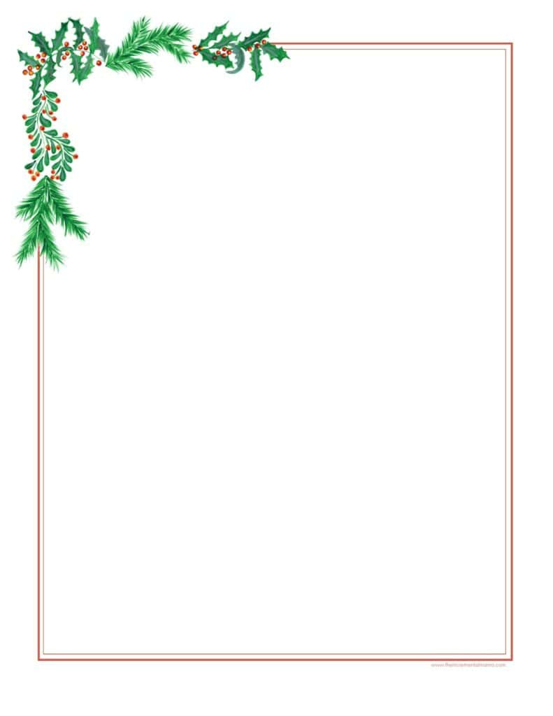 30+ Free Printable Christmas Border Printable Templates - The with regard to Free Printable Christmas Border Paper Stationery