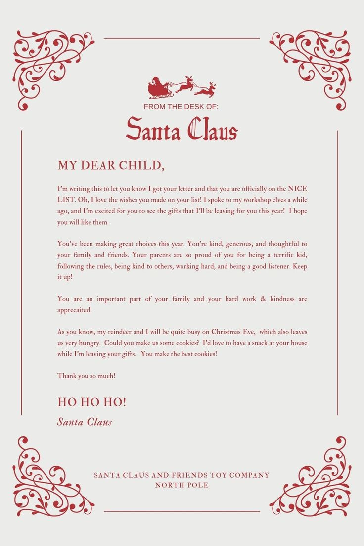 30+ Free Santa Letter Templates To Print &amp;amp; Use (Right Now!) - Your for Printable Christmas Letter From Santa