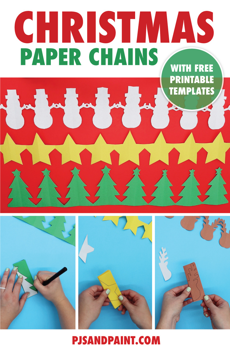 4 Free Printable Christmas Paper Chain Templates - Pjs And Paint inside Free Printable Christmas Paper Chains