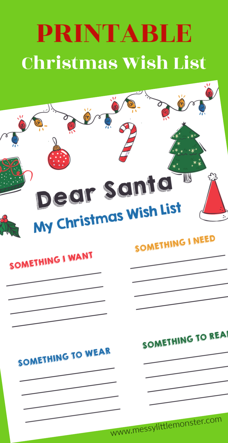 4 Gifts For Christmas - Printable Christmas List - Messy Little pertaining to Four Gift Rule For Christmas Printable