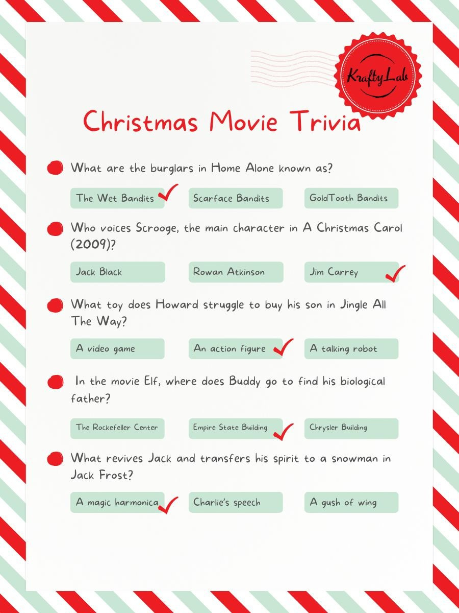 40 Fun Christmas Movie Trivia Questions And Answers intended for Free Printable Christmas Movie Trivia With Answers