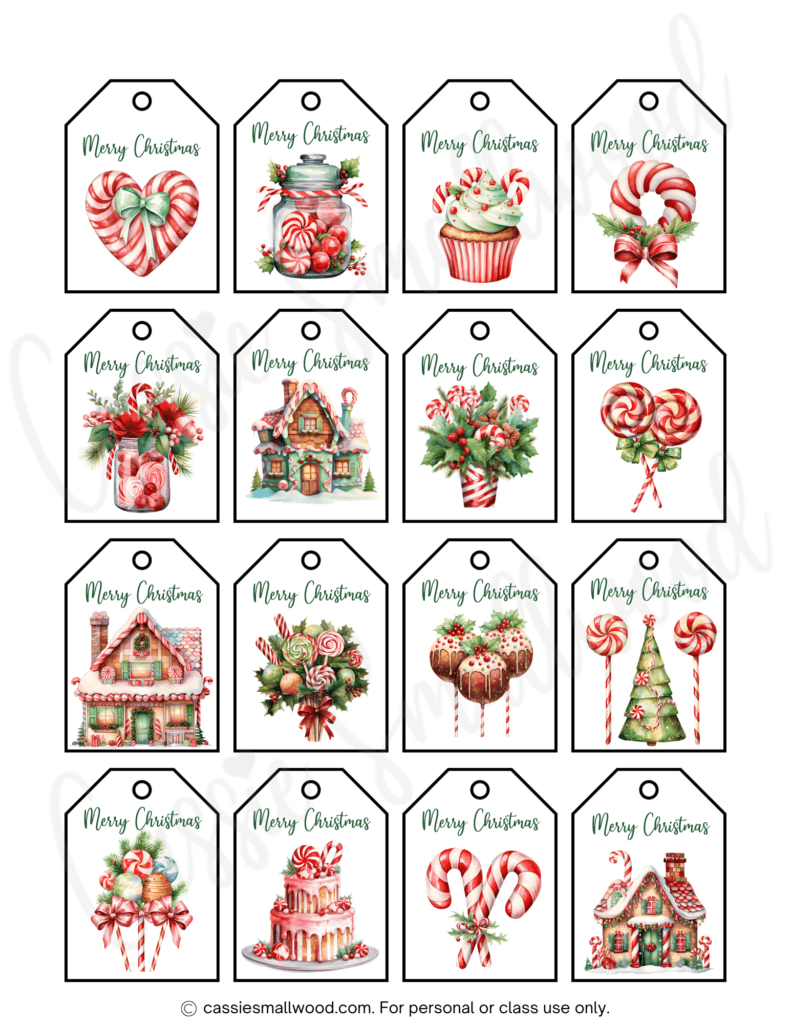 400+ Cutest Printable Christmas Tags (Free Pdf) - Cassie Smallwood inside Free Printable Name Tags Christmas