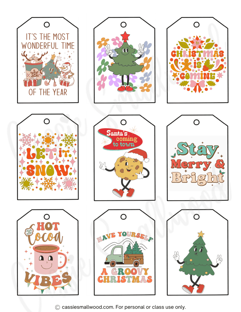 400+ Cutest Printable Christmas Tags (Free Pdf) - Cassie Smallwood pertaining to Free Printable Christmas Name Tag