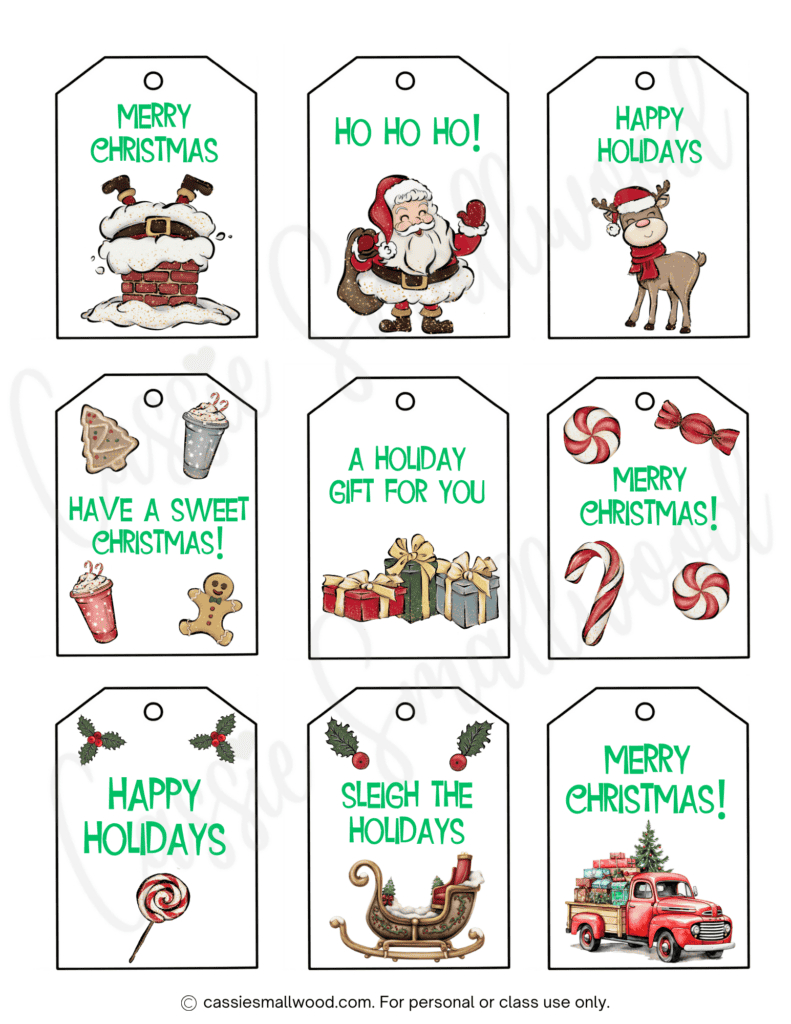 400+ Cutest Printable Christmas Tags (Free Pdf) - Cassie Smallwood regarding Editable Christmas Tags Printable