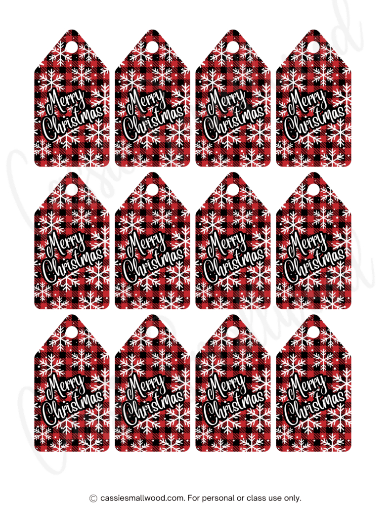 400+ Cutest Printable Christmas Tags (Free Pdf) - Cassie Smallwood regarding Large Printable Christmas Tags