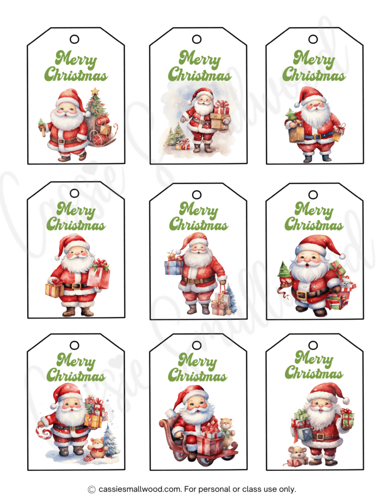 400+ Cutest Printable Christmas Tags (Free Pdf) - Cassie Smallwood with regard to Free Printable Christmas Gift Tag Labels