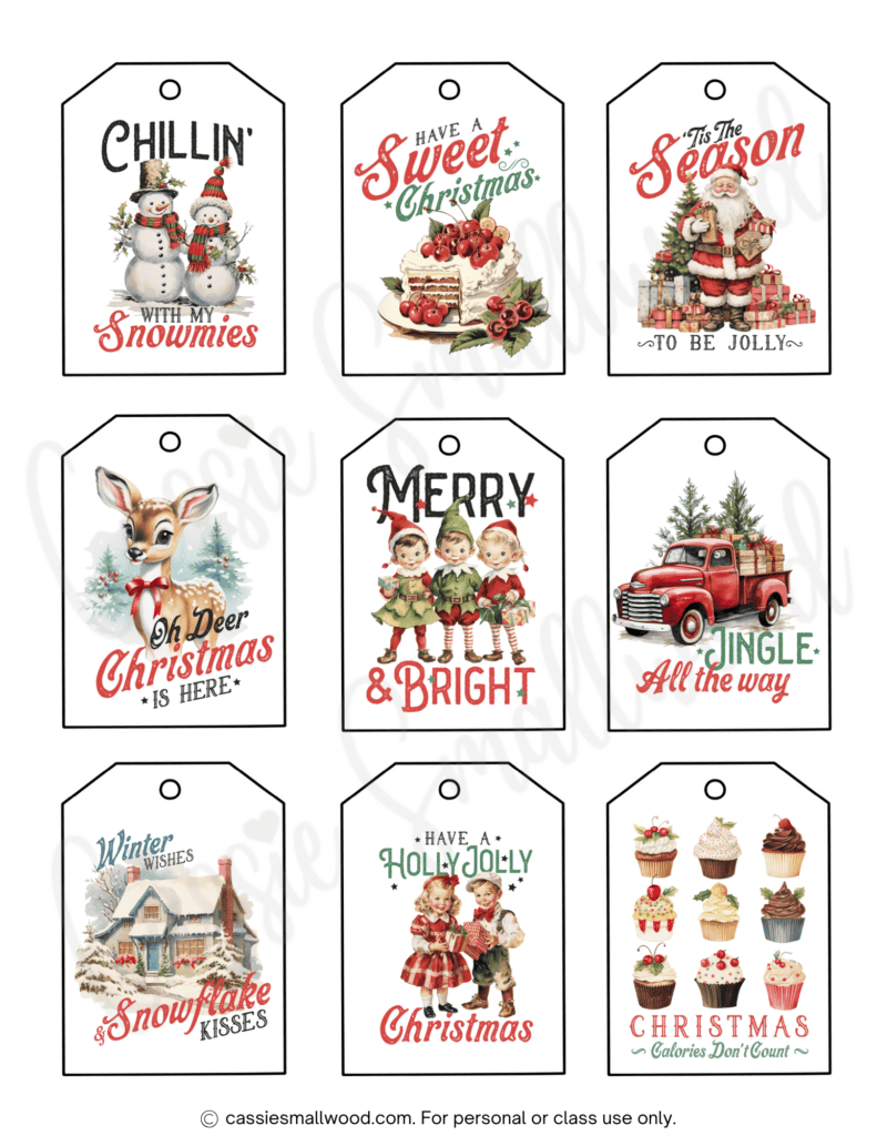 400+ Cutest Printable Christmas Tags (Free Pdf) - Cassie Smallwood within Free Printable Christmas Labels Templates