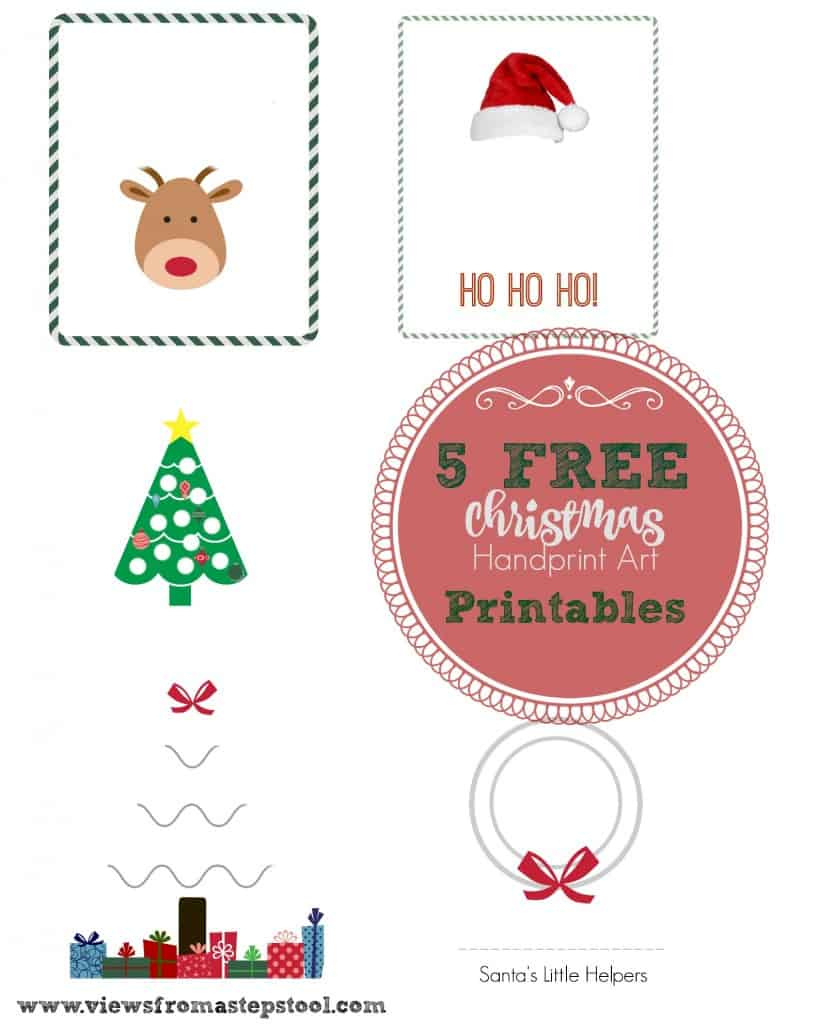 5 Christmas Handprint Art Templates For Gifting, Decor Or Fun! for Printable Christmas Handprint Template