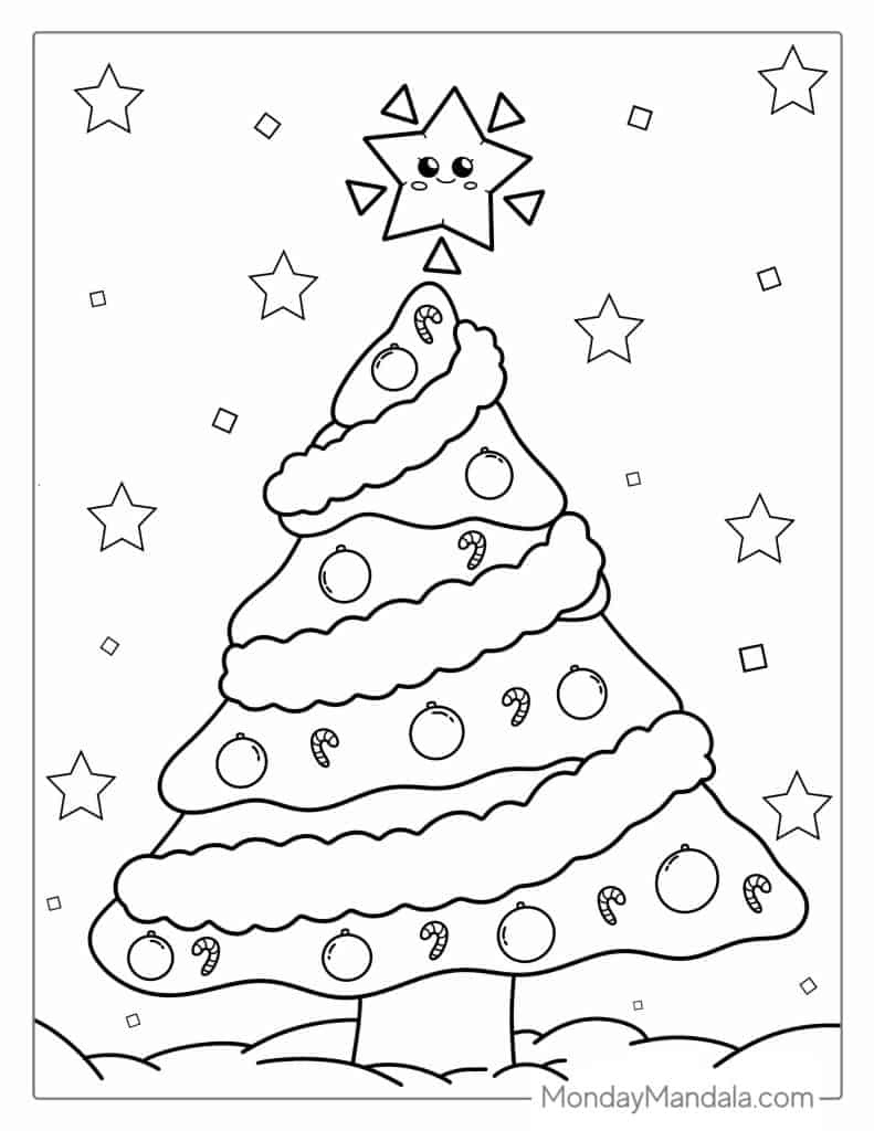 50 Christmas Tree Coloring Pages (Free Pdf Printables regarding Christmas Tree Color Sheets Printable Free
