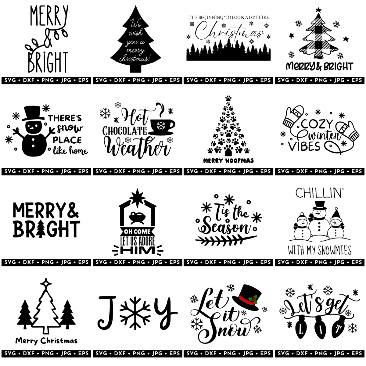 50 Free Christmas Svg Files - Prudent Penny Pincher intended for Free Printable Christmas Silhouette Images