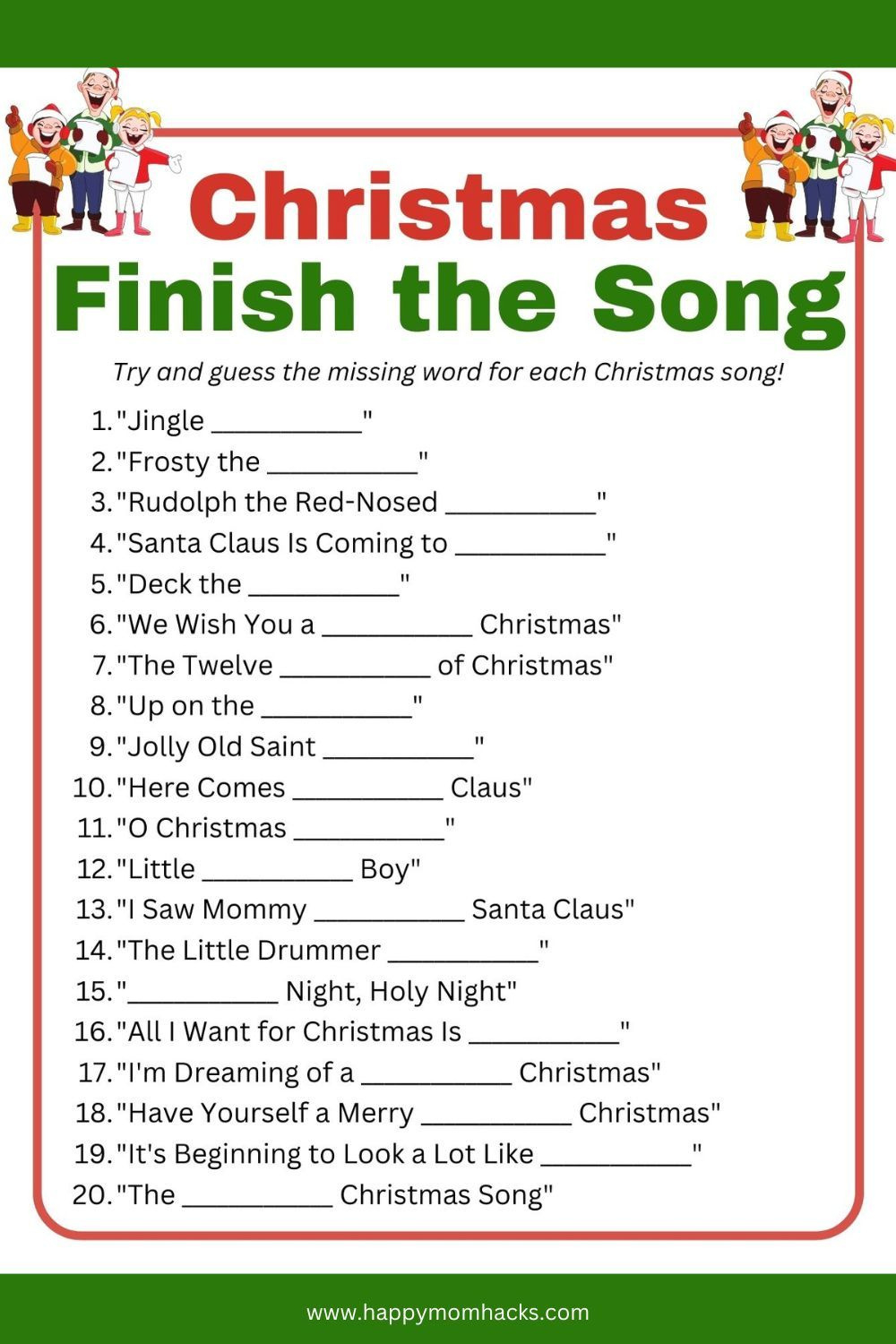 52 Best Printable Christmas Games Ideas | Christmas Games in Printable Christmas Office Games