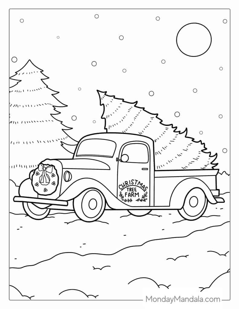 53 Christmas Tree Coloring Pages (Free Pdf Printables) intended for Christmas Tree Farm Printable Free