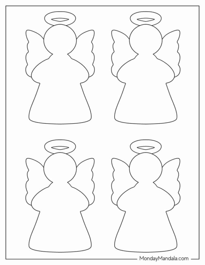 60 Angel Templates (Free Pdf Printables) regarding Free Printable Christmas Angel Template