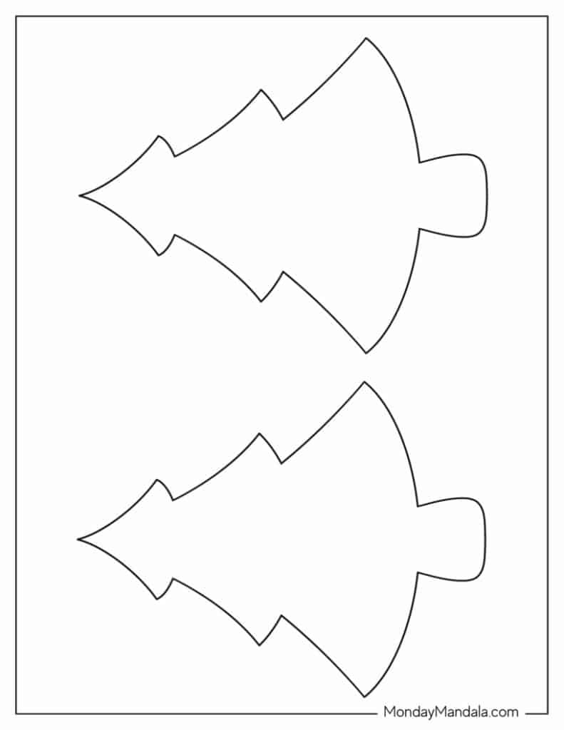 60 Christmas Tree Templates (Free Pdf Printables) regarding Christmas Tree Template Printable A4