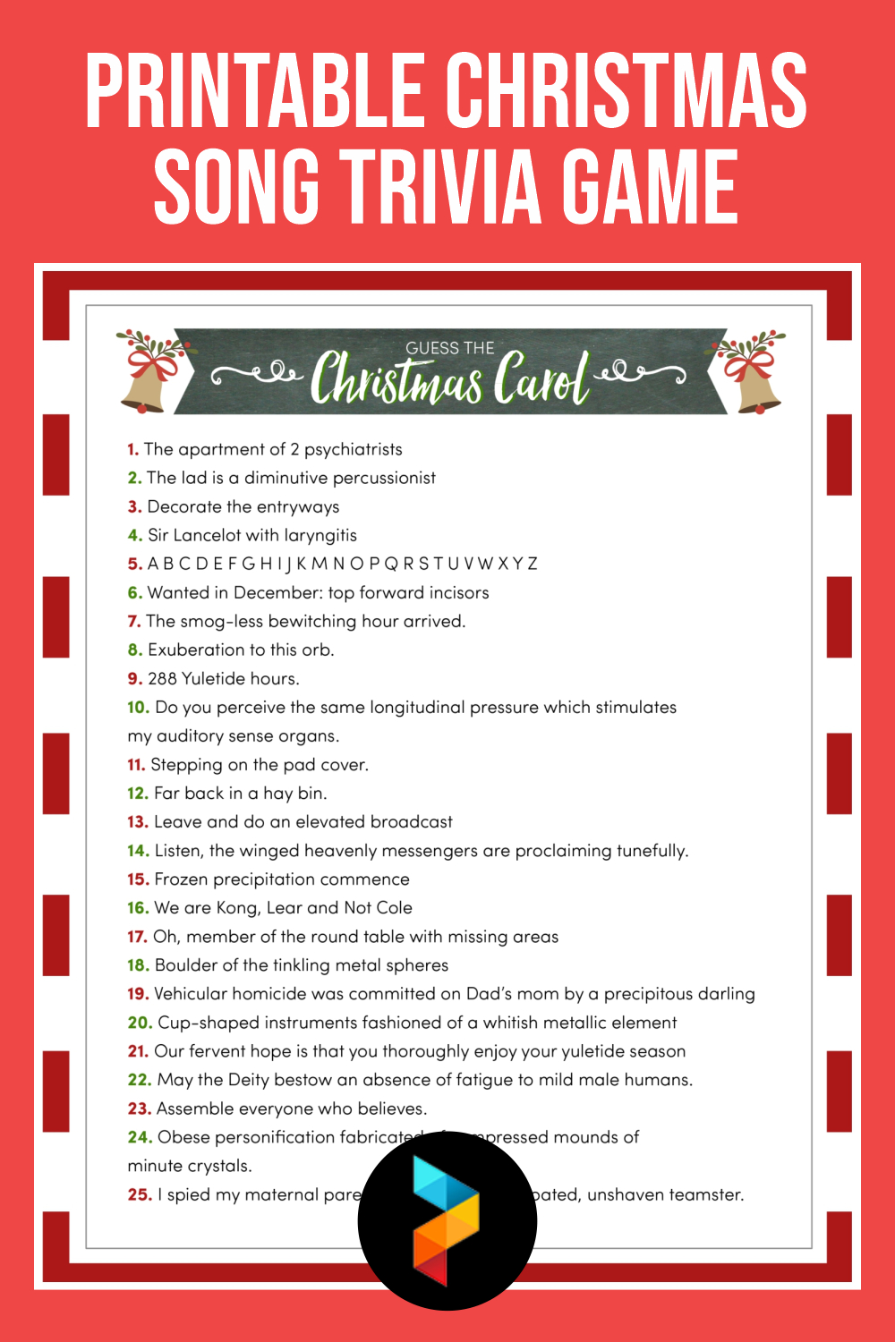 7 Christmas Song Riddles Ideas | Christmas Trivia, Christmas Party with Free Christmas Song Trivia Printable